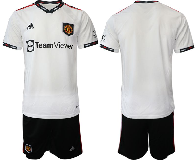 Men 2022-2023 Club Manchester United away white blank Soccer Jersey->customized soccer jersey->Custom Jersey